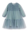 IL GUFO FRILL-DETAIL TULLE DRESS (3-12 YEARS),15677728