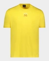 Paul & Shark T-shirt Aus Bio-baumwolle Mit 3 Farben Paul&shark Logo In Yellow