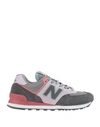 NEW BALANCE NEW BALANCE 574 WOMAN SNEAKERS GREY SIZE 5.5 TEXTILE FIBERS, SOFT LEATHER,11940453RV 12