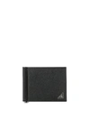 PRADA BLACK SAFFIANO WALLET WITH MONEY CLIP