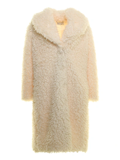 Be Blumarine Faux Fur Coat In White