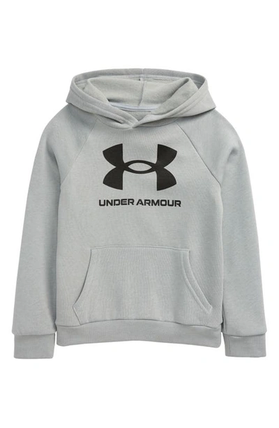 Under Armour Kids' Big Boys Rival Fleece Hoodie In Mod Grey/light Heather/black