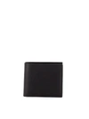ORCIANI COIN POCKET LEATHER BIFOLD WALLET IN BLACK