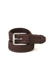 Tod's Brown Belt In Suede In Brown
