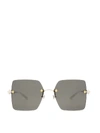 GUCCI CRYSTAL EMBELLISHED SQUARED SUNGLASSES IN GREY