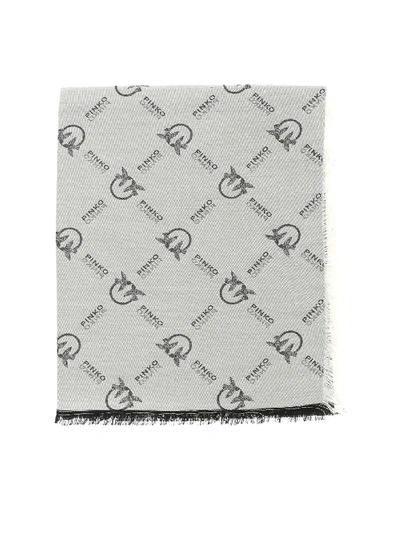 Pinko Brevis 1 Scarf In White And Black
