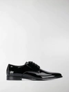 Dolce & Gabbana Derby Lace-up Shoes In Patent Leather In Black