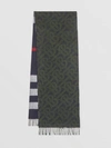 BURBERRY Reversible Check and Monogram Cashmere Scarf