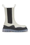 Bottega Veneta Bv Tire Clear Sole Chelsea Boot In Wax & Black