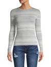 AKRIS STRIPED CASHMERE & SILK PULLOVER,0400013113224