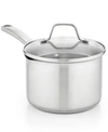Calphalon Classic Stainless Steel 3.5 Qt. Covered Saucepan In Stainless Steel