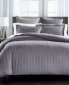 CHARTER CLUB DAMASK 1.5" STRIPE 550 THREAD COUNT 100% COTTON 3-PC. DUVET COVER SET, FULL/QUEEN, CREATED FOR MACY'