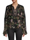 GIAMBATTISTA VALLI FLORAL-PRINT SILK-BLEND BLOUSE,0400013041108