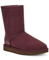 Ugg Women's Classic Short Ii Metallic-trim Booties In Wild Grape