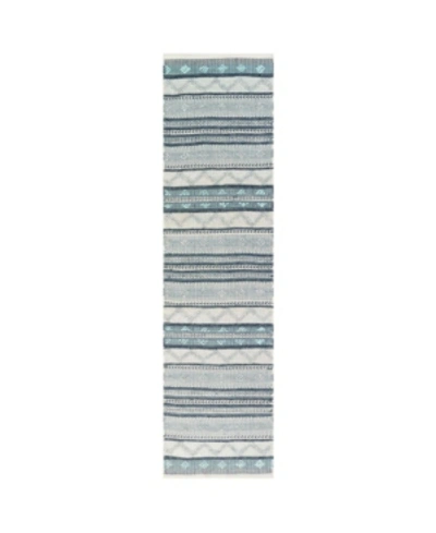 Liora Manne Cosmos Gypsy Stripe 2' X 8' Runner Rug In Gray