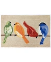 LIORA MANNE FRONTPORCH BIRDS NEUTRAL 2'6" X 4' OUTDOOR AREA RUG