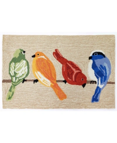LIORA MANNE FRONTPORCH BIRDS NEUTRAL 2'6" X 4' OUTDOOR AREA RUG
