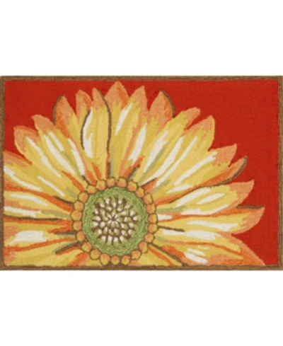 Liora Manne Frontporch Sunflower Red 2'6" X 4' Outdoor Area Rug