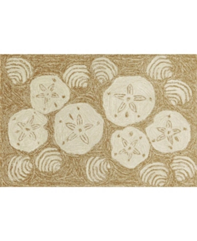 Liora Manne Frontporch Shell Toss 1'8" X 2'6" Outdoor Area Rug In Ivory