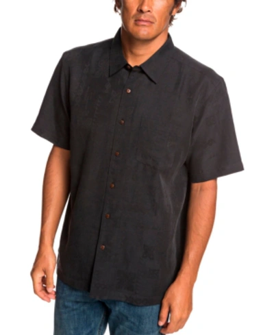 Quiksilver Men's Tahiti Palms Short Sleeve Shirt In Black