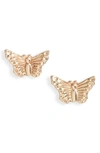 Set & Stones Madi Butterfly Stud Earrings In Gold
