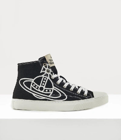 Vivienne Westwood Plimsoll High Top Canvas Shoes In Multi