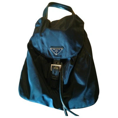Pre-owned Prada Blue Cloth Backpack