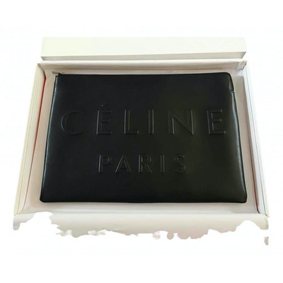 Pre-owned Celine Black Leather Clutch Bag