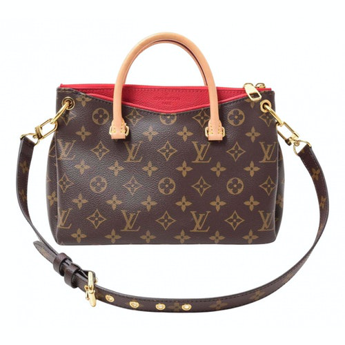 Pre-Owned Louis Vuitton Pallas Brown Cloth Handbag | ModeSens