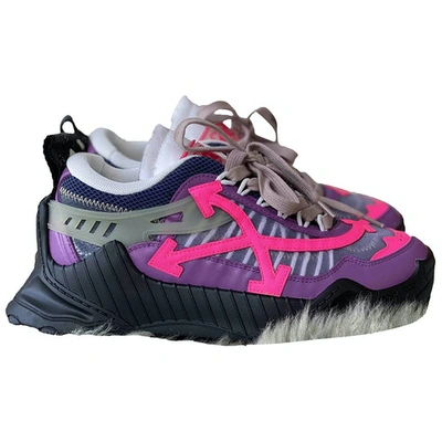 Pre-owned Off-white Odsy-1000 Purple Leather Trainers