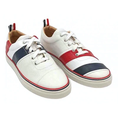Pre-owned Thom Browne White Leather Trainers