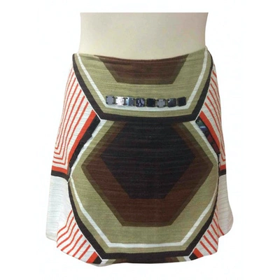 Pre-owned Miu Miu Mini Skirt In Multicolour