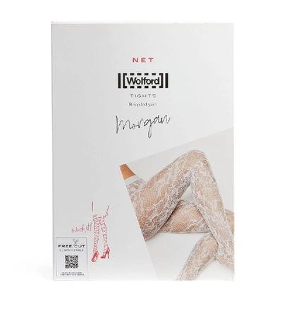 Wolford Morgan Floral Embroidery Stockings In Black