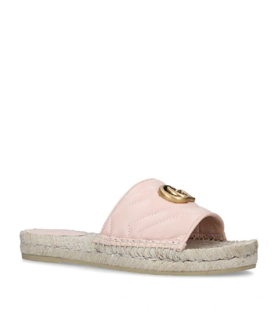 Gucci Pilar Espadrille Slide Sandal In Pink