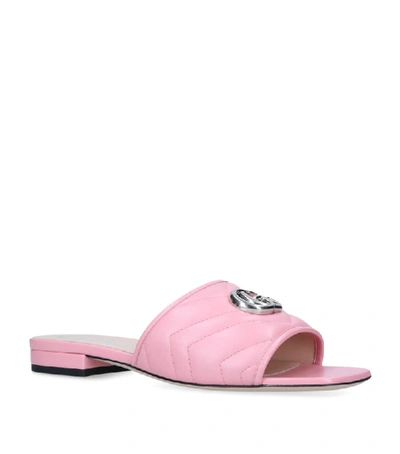Gucci Women's Slide Sandal With Double G In Pink