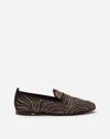 Dolce & Gabbana Slippers In Velvet With Crystals In Multi-colored