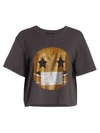 Le Superbe Keep Smiling Graphic T-shirt In Washed Black
