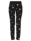 MOSCHINO WOMEN'S FLORAL CREPE TROUSERS,0400012932305