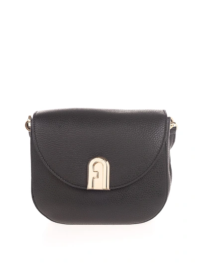 Furla Sleek H Shoulder Bag In Black