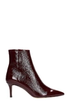FABIO RUSCONI HIGH HEELS ANKLE BOOTS IN BORDEAUX PATENT LEATHER,11516688