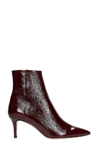 Fabio Rusconi High Heels Ankle Boots In Bordeaux Patent Leather