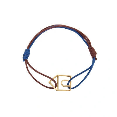Aliita Casita Pura Two-tone Cord Bracelet In Gold