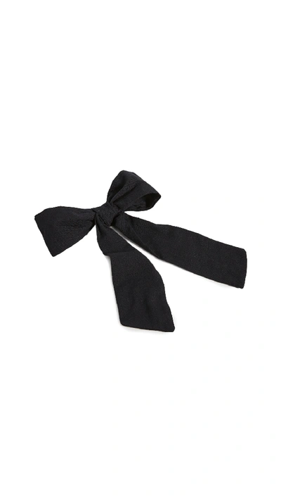 Madewell Oversized Bow Hair Tie In True Black