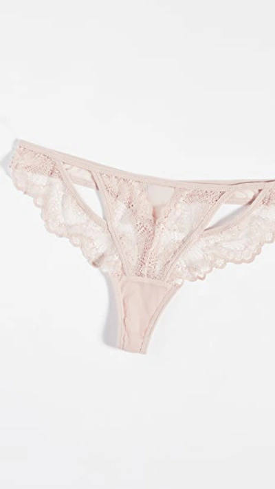 Thistle & Spire Kane Cutout Lace Thong In Blush