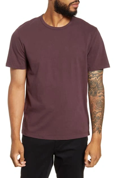 Vince Solid T-shirt In Washed Deep Orchid