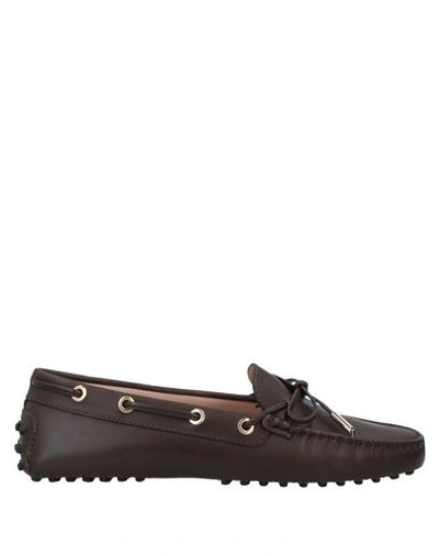 Tod's Woman Loafers Dark Brown Size 7.5 Soft Leather