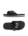 Ea7 Slides And Slippers In Black