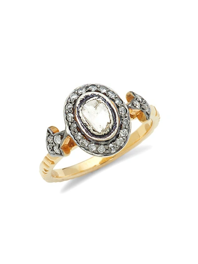 Amrapali 14k Yellow Gold & Diamond Ring