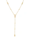 SAKS FIFTH AVENUE 14K YELLOW GOLD BEADED LARIAT NECKLACE,0400013054167