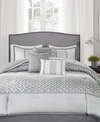 Madison Park Addison 7-pc. Queen Comforter Set Bedding In Grey